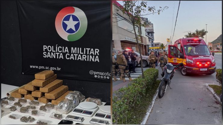 Suspeito de tráfico de drogas é baleado durante fuga em Itajaí