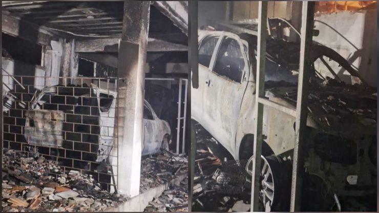 Incêndio em empresa têxtil destrói veículos e materiais no Vale do Itajaí