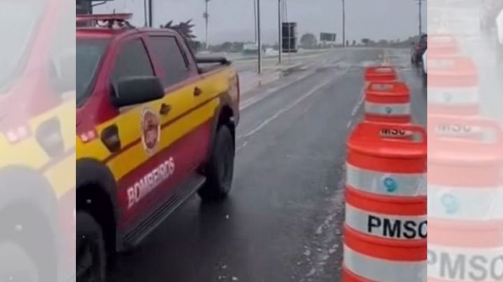Vídeo: gelo na pista faz Serra do Rio do Rastro amanhecer bloqueada