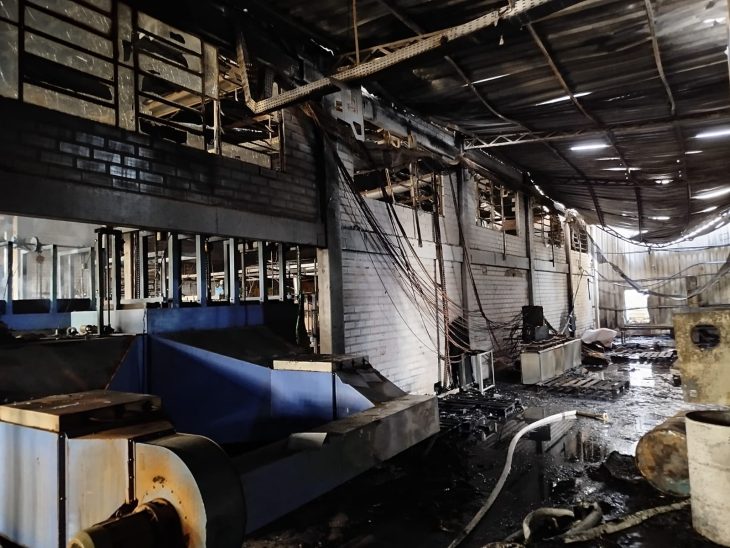 Trabalhador morre durante incêndio em empresa de SC