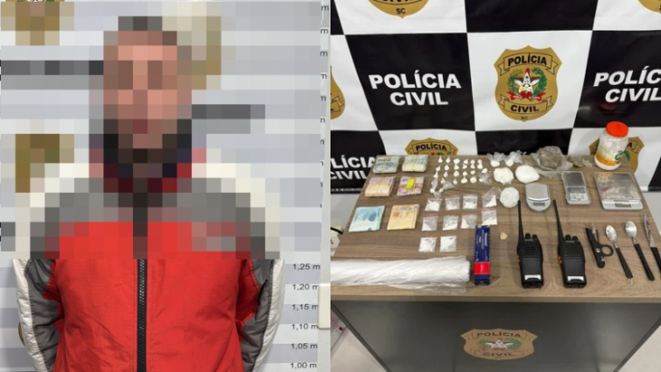 Polícia Civil prende traficante com diversos tipos de droga