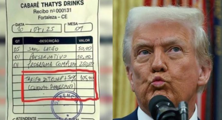 Cabaré aplica “tarifa Trump” em turista norte-americano e cobra 50% a mais