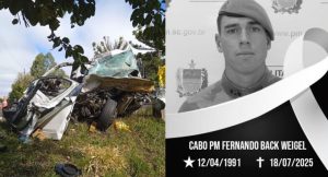 Policial Militar de SC, irmã e filho morrem em colisão frontal com caminhão