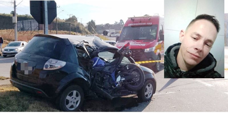 Batida entre Ford Ka e moto deixa dois mortos no Norte de SC