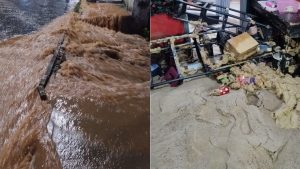 Vídeo: adutora rompe e água invade residências em Florianópolis