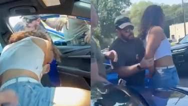 Vídeo: brasileira trans é puxada pelo pescoço durante detenção