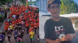 Vídeo: homem bêbado e de chinelo vence corrida e viraliza na internet