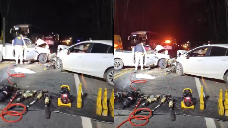 Vídeo: acidente na BR-470 deixa seis pessoas em estado grave