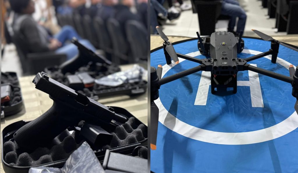 Drones e pistolas são entregues para a Guarda de Balneário Camboriú