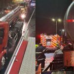 Acidente entre caminhões na BR-101 deixa motorista preso às ferragens