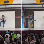 Padrasto e enteada viralizam ao dançarem coreografia de “As Branquelas” na escola