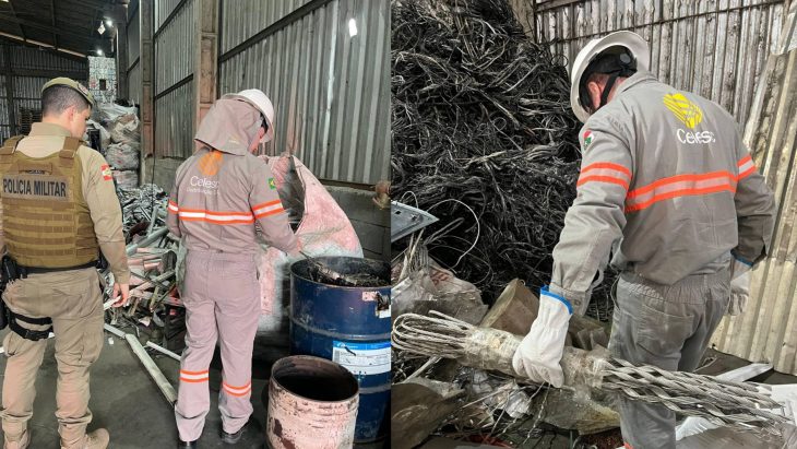 Dono de galpão é detido por receptação de materiais da Celesc