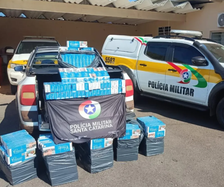 Motorista é preso com carga de maços de cigarro contrabandeados