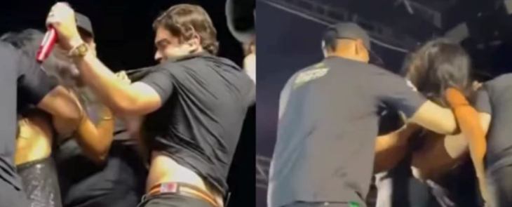 Vídeo: fã morde cantor Natanzinho Lima durante show