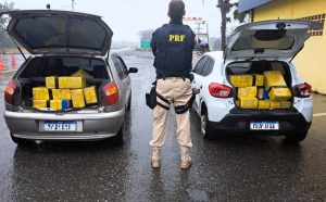 PRF apreende quase 300 kg de maconha em duas ocorrências na BR-101