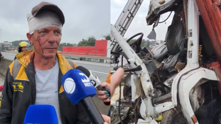 “Nasci de novo”: sobrevivente de engavetamento na BR-470 relata acidente