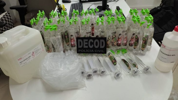 Polícia apreende mais de 100 frascos de lança-perfume em SC