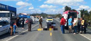 Idosa em bicicleta elétrica é atropelada em rodovia estadual