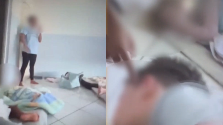 Vídeo: crianças são acordadas com gritos e jatos de água em hotelzinho