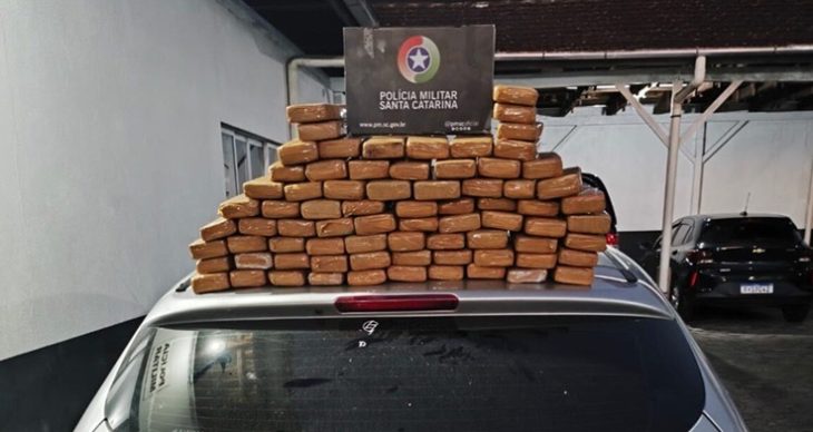 Operação policial apreende 40 quilos de maconha na BR-280