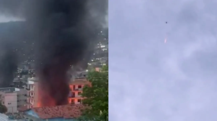 Vídeo: Drone lança bombas e mulher é baleada em academia durante megaoperação no RJ