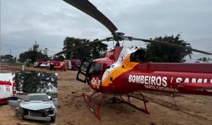 Acidente grave com pessoas da mesma família deixa 5 feridos na Rodovia Jorge Lacerda