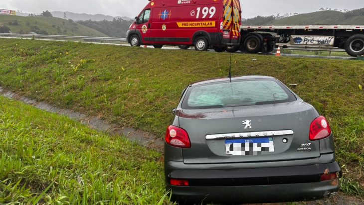 Motorista fica ferido após acidente na BR-470