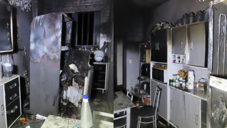 Gato é resgatado de incêndio em apartamento no Vale do Itajaí