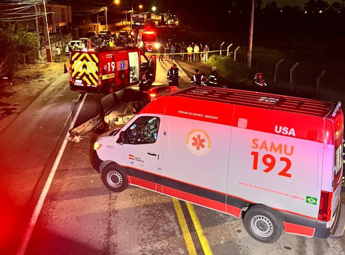 Acidente fatal interdita a Rodovia Jorge Lacerda nos dois sentidos