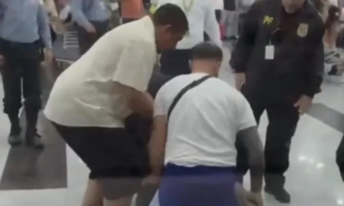 Vídeo: Catarinense é preso após perder voo e depredar aeroporto