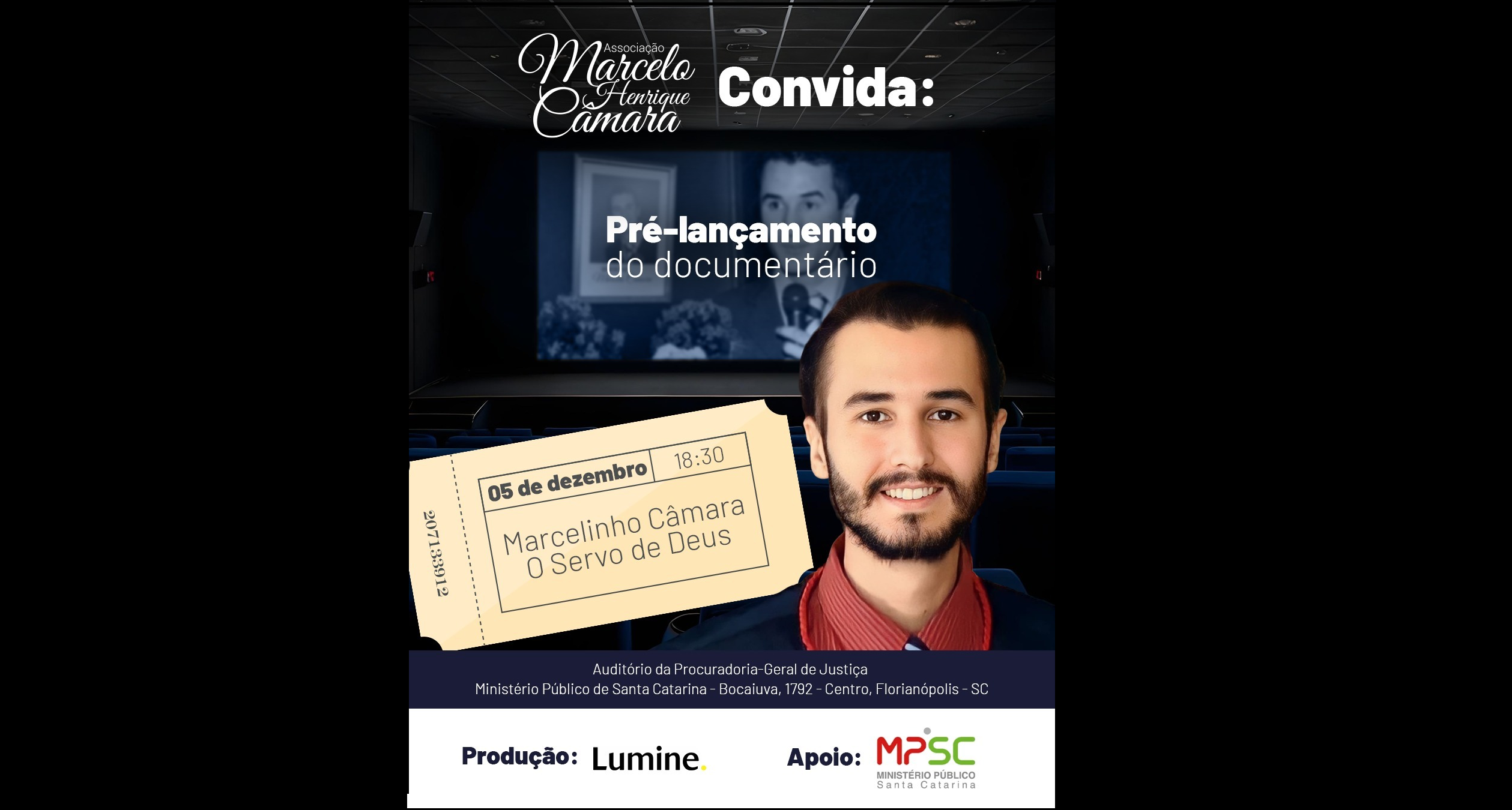 Documentário sobre promotor em processo de canonização terá pré-lançamento no MPSC
