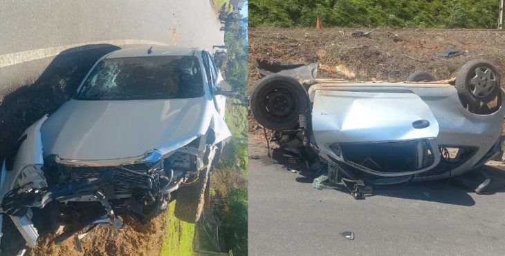 Colisão frontal entre carro e caminhonete deixa feridos; um grave
