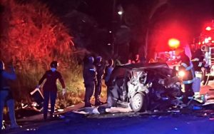 Colisão frontal deixa três mortos na SC-108 em Blumenau
