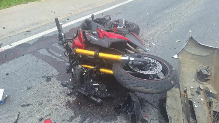 Acidente na SC-108 deixa motociclista em estado grave