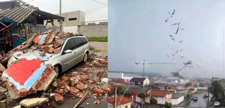 Simepar confirma tornado em São José dos Pinhais; veja imagens