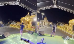 Vídeo: cantor sertanejo viraliza após fazer show vazio na própria cidade