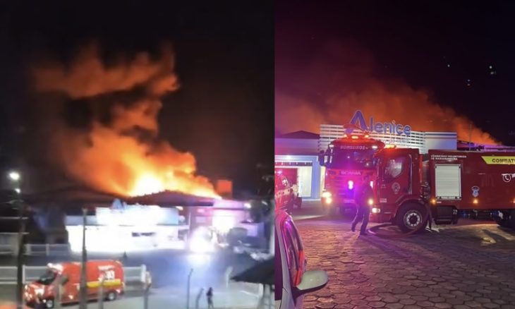 Vídeo: incêndio de grandes proporções destrói fábrica de roupas
