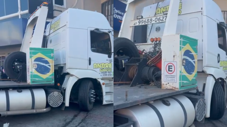 Vídeo: motorista de guincho morre após sofrer mal súbito e bater em ônibus