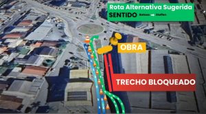 Obra interdita trecho da Rodovia Ivo Silveira nesta segunda-feira