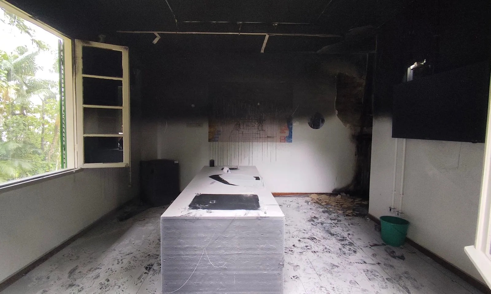 Princípio de incêndio atinge sala de museu em Joinville