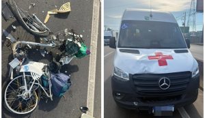 Ciclista morre após colisão com ambulância na rodovia Antônio Heil