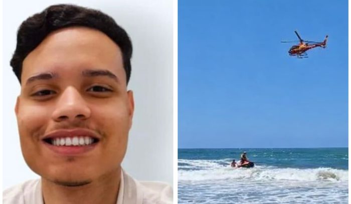 Corpo de estagiário desaparecido no mar é encontrado nesta sexta