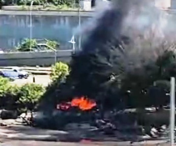 Vídeo: fogo em vegetação na área dos clubes de Remo mobiliza Bombeiros