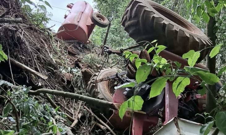Condutor morre após tombamento de trator agrícola em SC