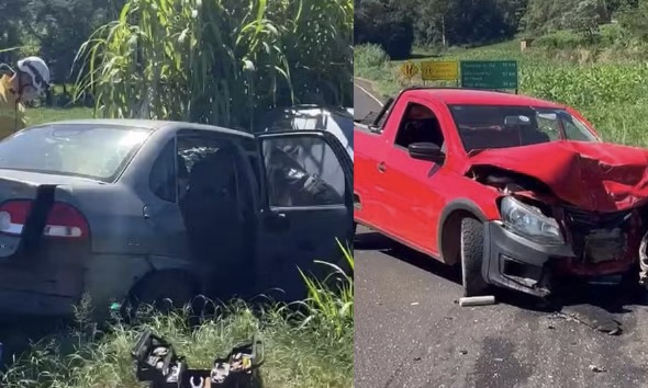 Criança morre e casal fica em estado grave após colisão na SC-157