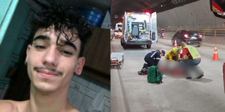 Jovem morre após acidente em túnel de Florianópolis