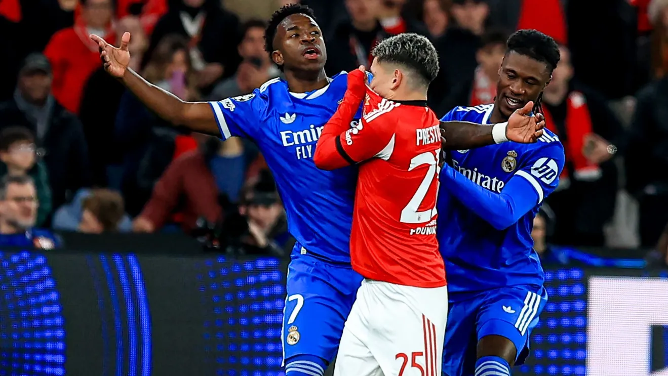 UEFA suspende Prestianni por seis jogos após ofensa a Vini Jr.