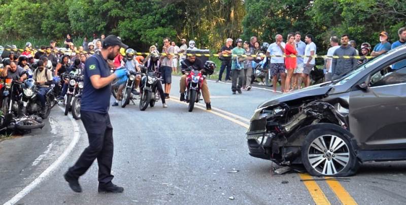 Acidente com moto na SC-406 provoca morte de caroneira