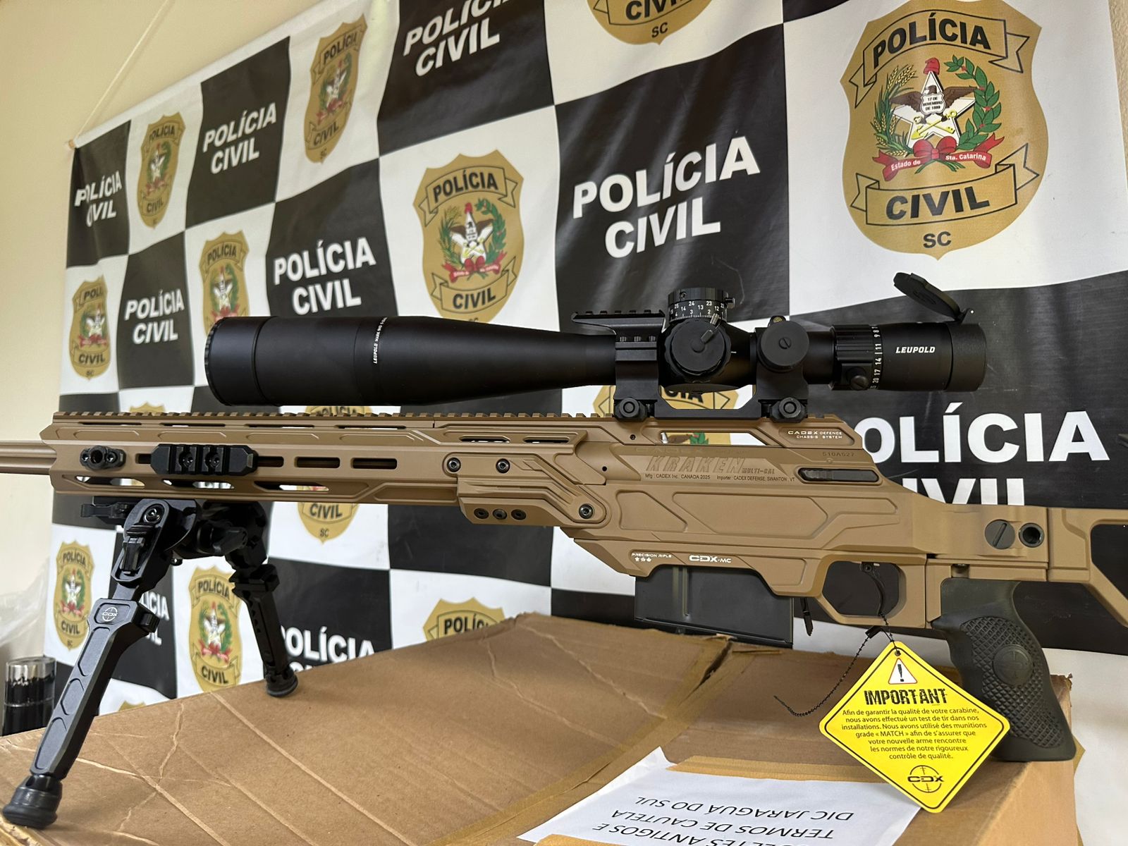Polícia catarinense inova com fuzis de alta precisão e padrão internacional