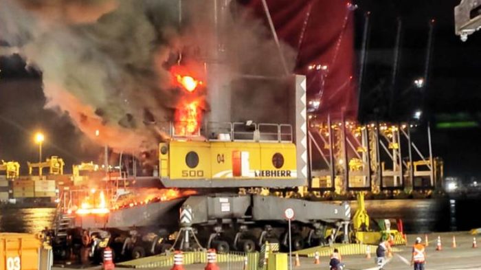 Após incêndio, Porto de Itajaí inicia investigação e reforça segurança